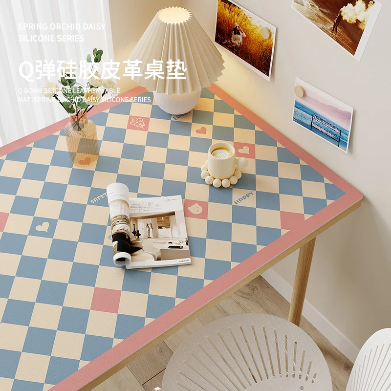

Desk pad, eye protection leather tablecloth, waterproof, oil resistant, and washable, high-end light luxury writing desk