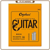 orphee nx35 clear nylon silver plated classical guitar strings hard tension 028 045 full set replacement guitar accessories