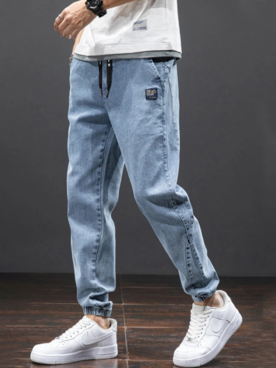 Baggy Jeans Men Spring Summer Black Cargo Pantalones Hombre Harem Pants Blue Streetwear Denim Trousers Plus Size 6XL 7XL 8XL