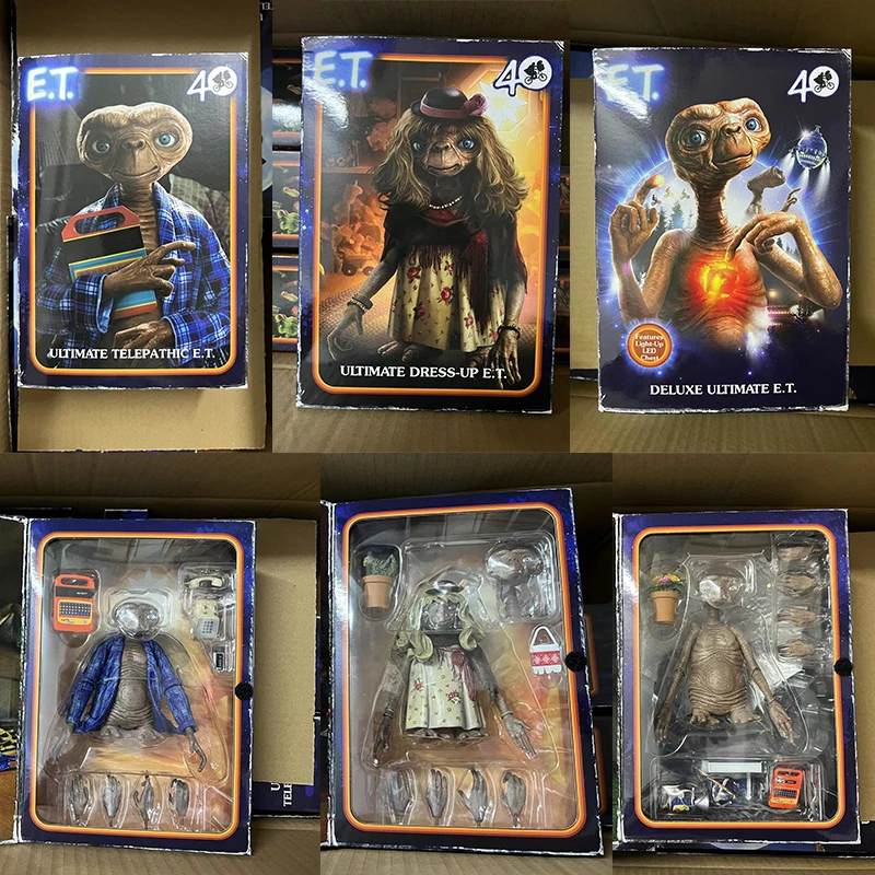 

Оригинальное телескопическое платье NECA The Extra-эфирного 40-летнего юбилея Deluxe Ultimate E.T. Фигурка Модели игрушки куклы