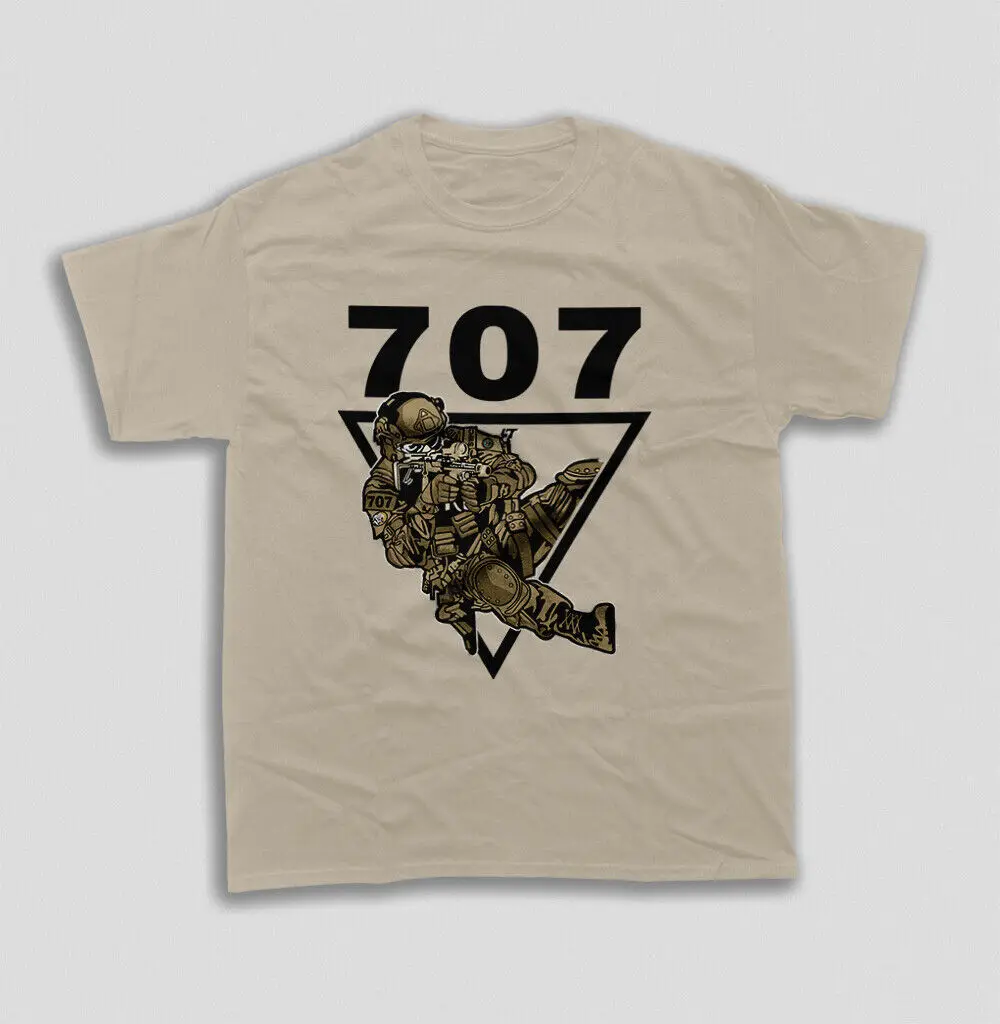 707 Армейская футболка спецназа с коротким рукавом повседневная из 100% хлопка