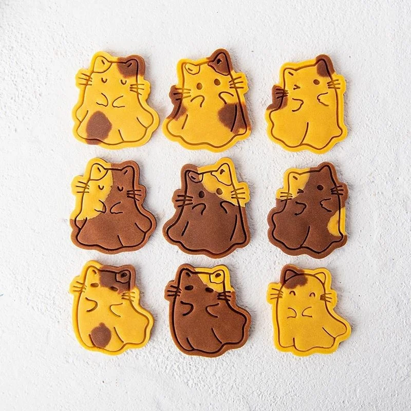 

Cookie Cutters Plastic 3D Kitten Ghost Cat Shape Cartoon Pressable Biscuit Mold Cookie Stamp Kitchen Baking Pastry Bakeware
