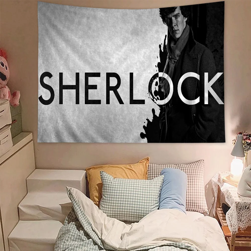 Sherlock фильм гобелен с героями мультфильмов искусство научная фантастика домашний