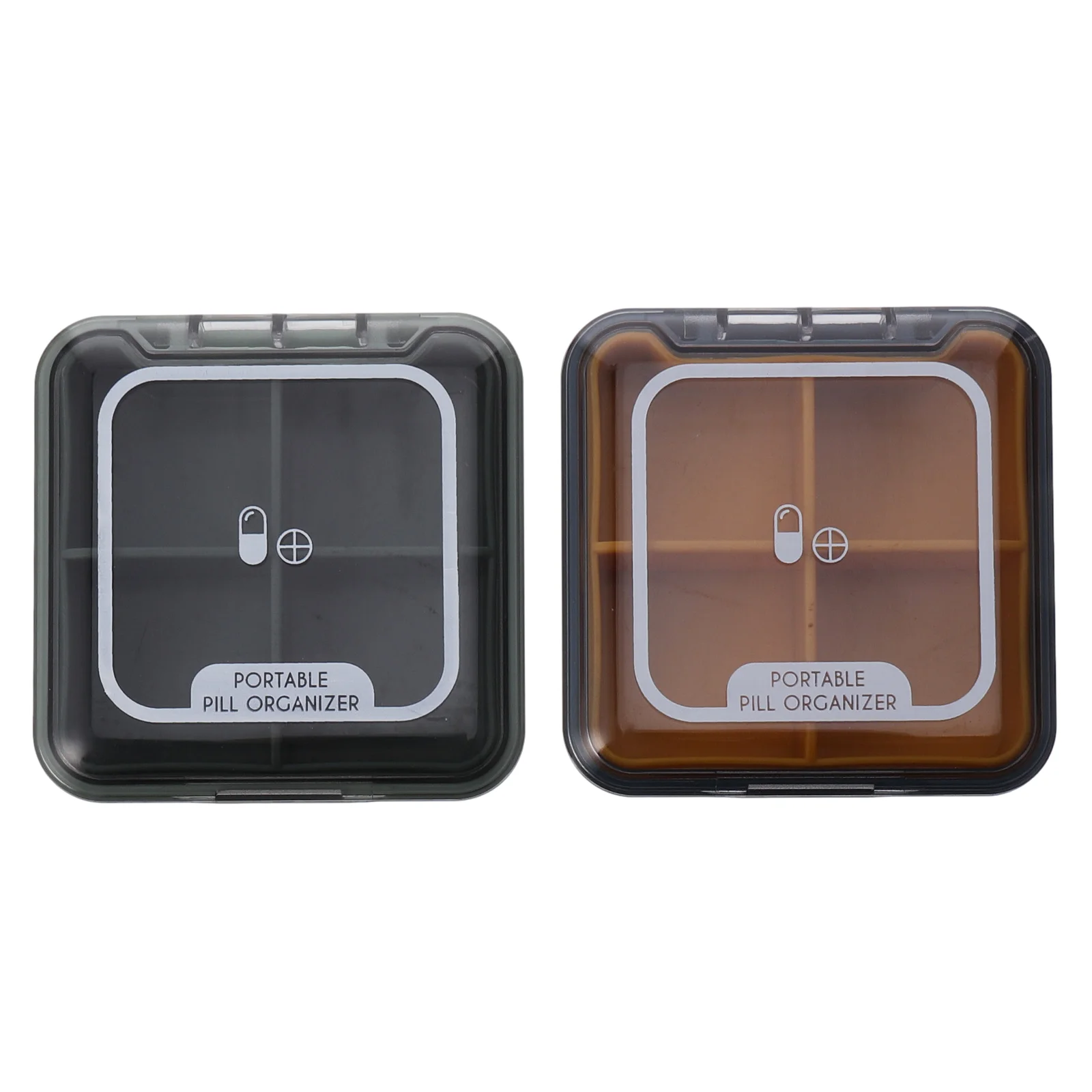 

2 Piece Small Case with Lid Portable Square Case Dispenser for Home Outdoor ( Green and Yellow )