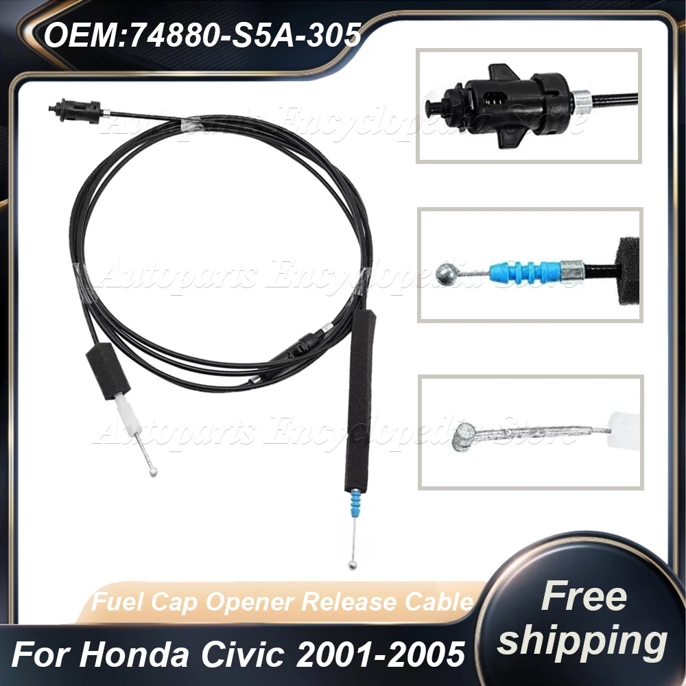 

Для Honda Civic 2001-2005 автомобильный трос открывания крышки багажника, трос открывания крышки топливного бака 74880-S5A-305
