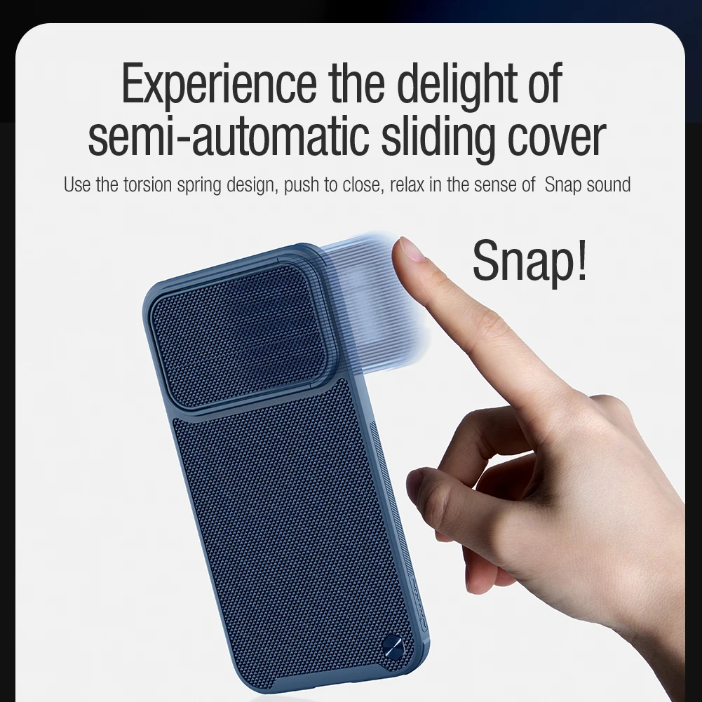 NILLKIN For Xiaomi 12T Pro Case Textured S Nylon Fiber Sliding Cover Design Case For Xiaomi 12T Back Cover For Redmi K50 Ultra