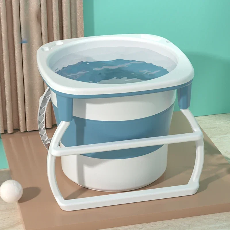 Взрослая Складная Женская ванна с пластиковыми краями и барьерной крышкой