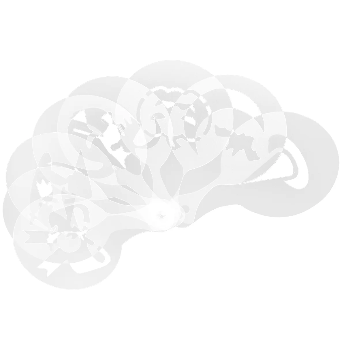 

32pcs Coffee Stencils Cake Stencil Cake Decorating Stencil Molds Cake Stencil Templates Decoration