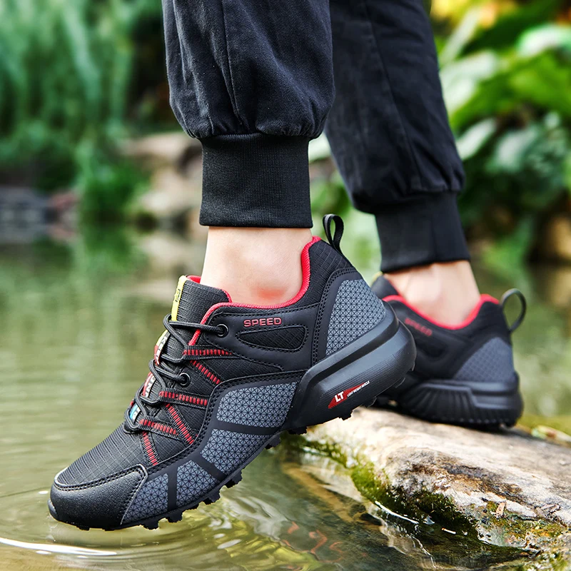 Brand Men Hiking Shoes Supersatr Sneakers Outdoor Male Sport Shoe Soft Camping Moutain Trekking Travel Speed Mens Boots Big Size