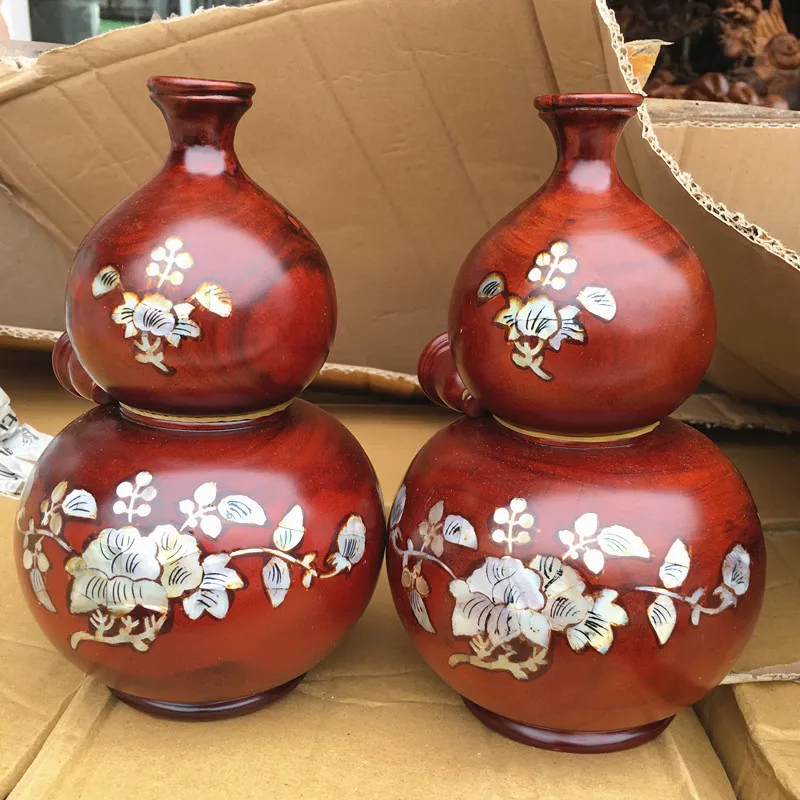 Искусственная тыква фигурки инкрустированные ракушками цветок из массива