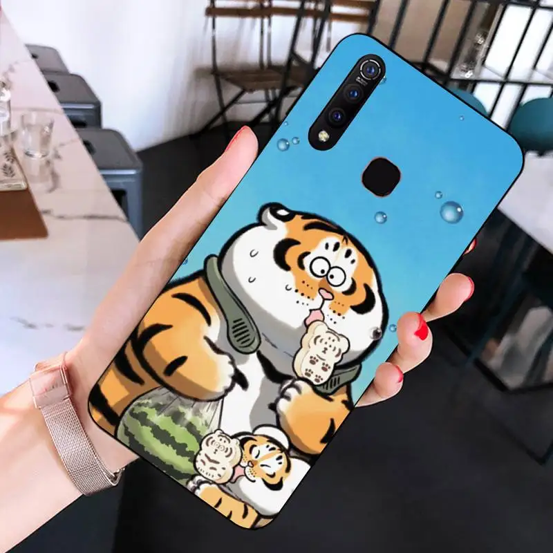 Cartoon Fat Tiger Phone Case for Huawei Y 6 9 7 5 8s prime 2019 2018 enjoy 7 plus images - 6