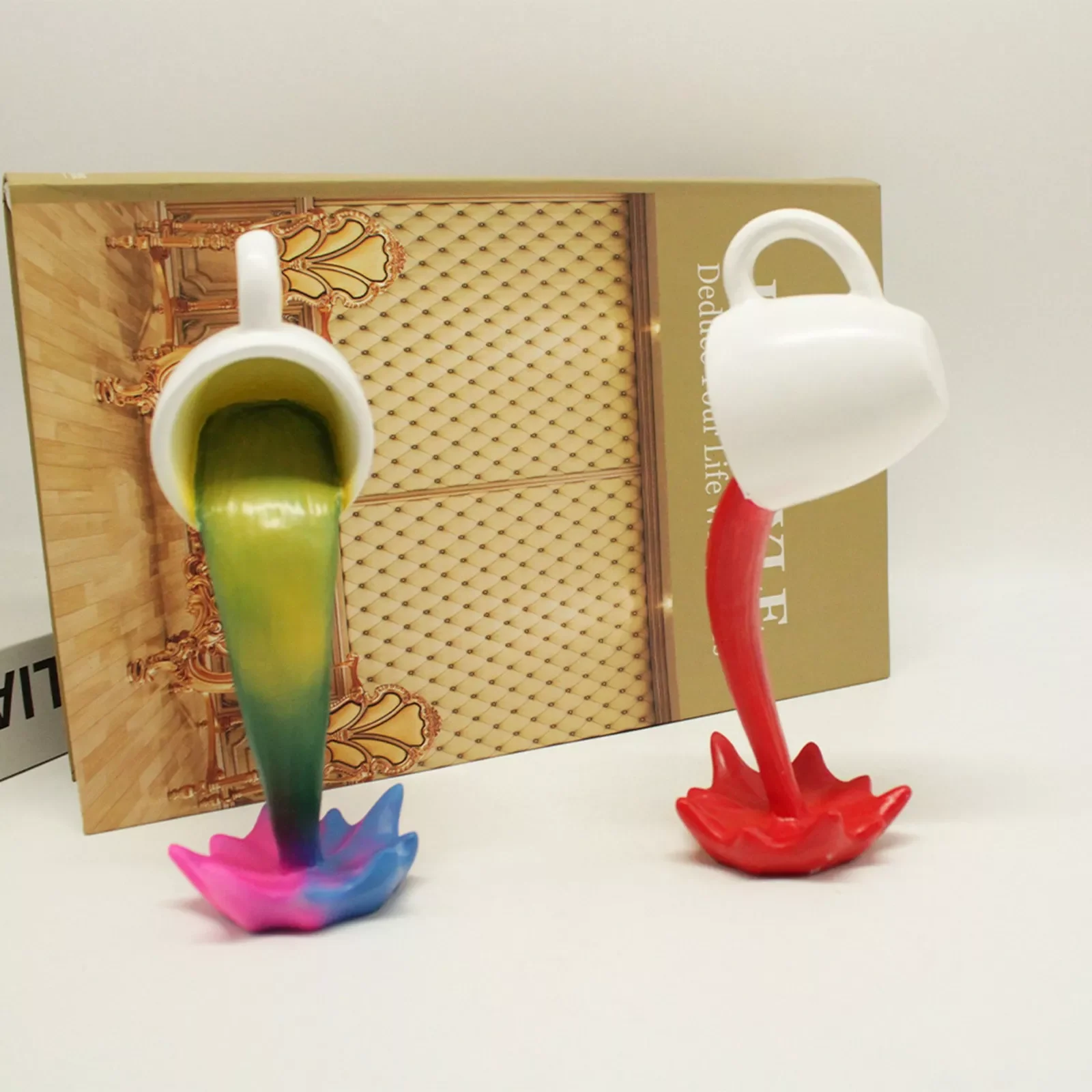 

Продажа 3D плавающей кофейной чашки, кружка, скульптура, аксессуары для украшения дома, розлив, аниме декор комнаты, Прямая поставка