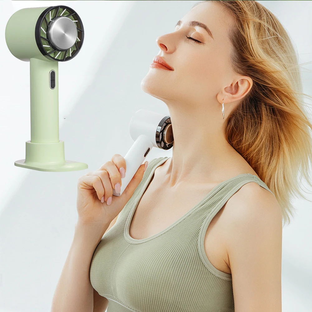 

USB Mini Fan Outdoor Portable Air Conditioner 2200mAh Wireless Rechargeable Cold Compress Handheld Fan for Travel Home Office