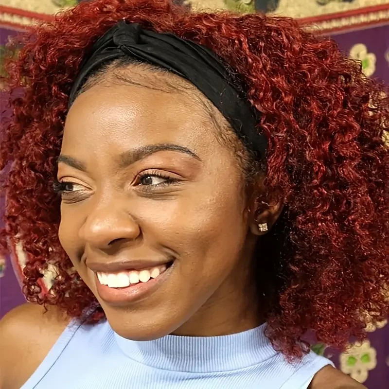 Красная повязка для волос Kudrrya Bob Parik из TNICE полностью машинное производство