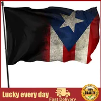 Flags Polyester Light Flag with Vivid Color with Two Metal Grommets Durable Colorfast Banner Puerto Rican Flag for Indoor