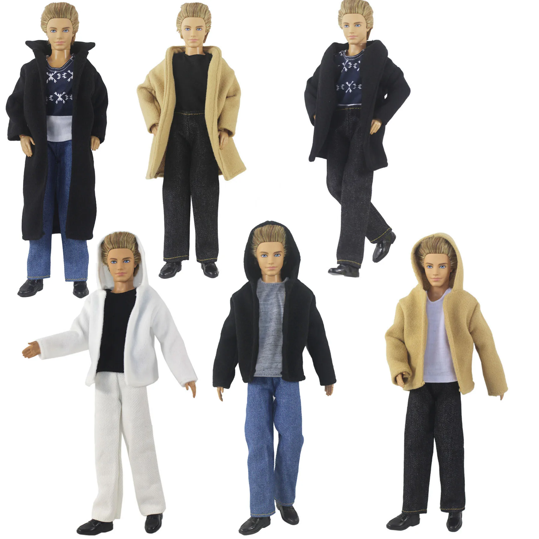 

1 Set Doll Clothes Woolen Overcoat Outfit for 12 inch Ken Doll Many Style for Choice