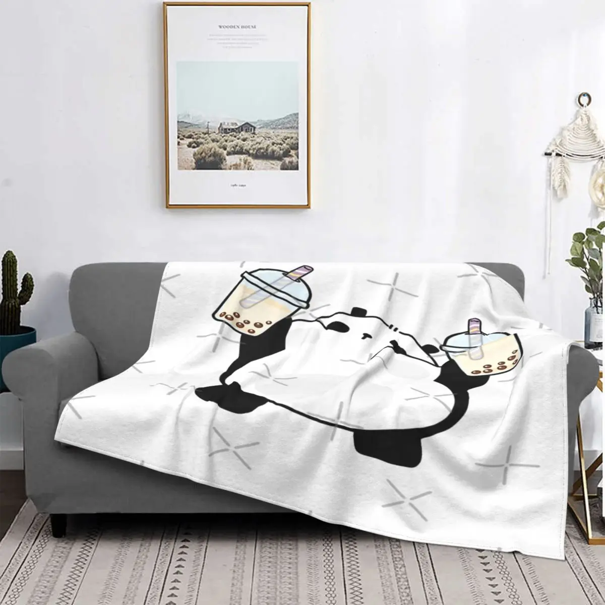 Полная маленькая панда любит Бобу одеяло покрывало на кровать мягкое диван