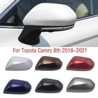 for toyota camry v70 8th 2018 2019 2020 2021 car wing door side mirror cap shell house outside rearview mirror cover lid