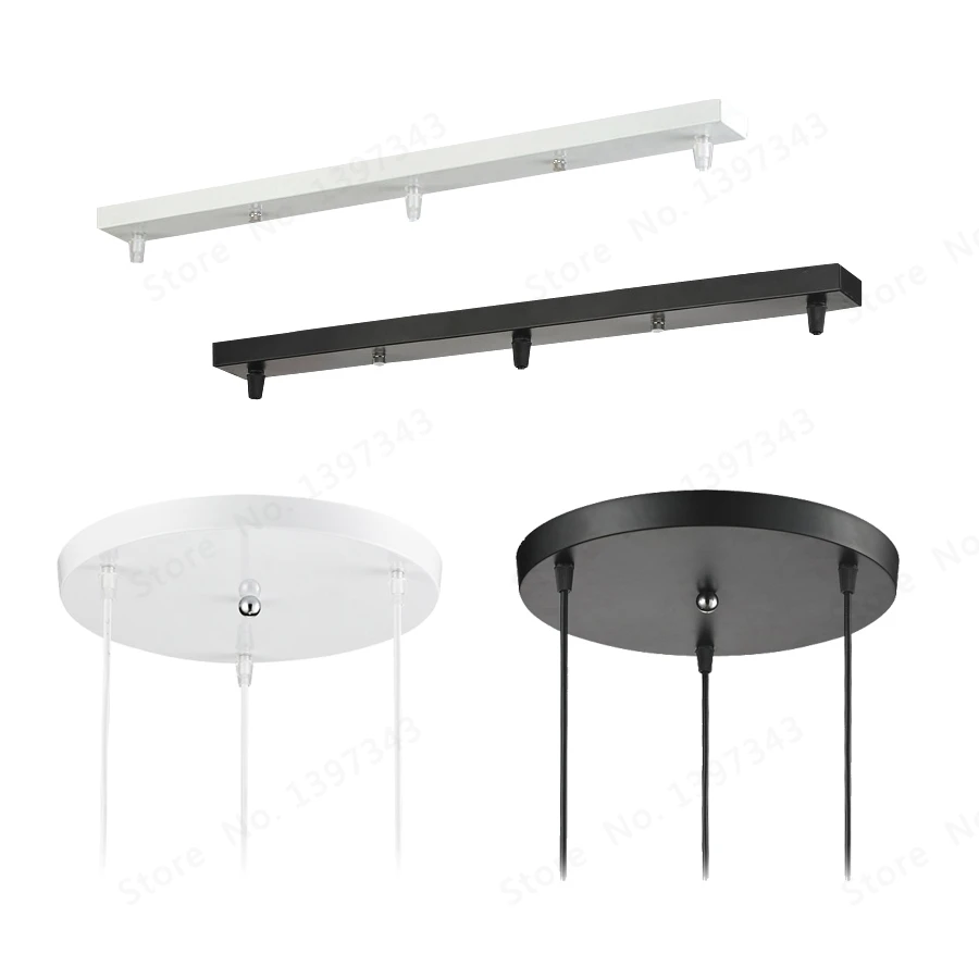 

GZMJ Only ceiling Plate 100cm Bar Long Round Ceiling Mounted Plate Canopy Customize for Pendant lights Hanglamp DIY
