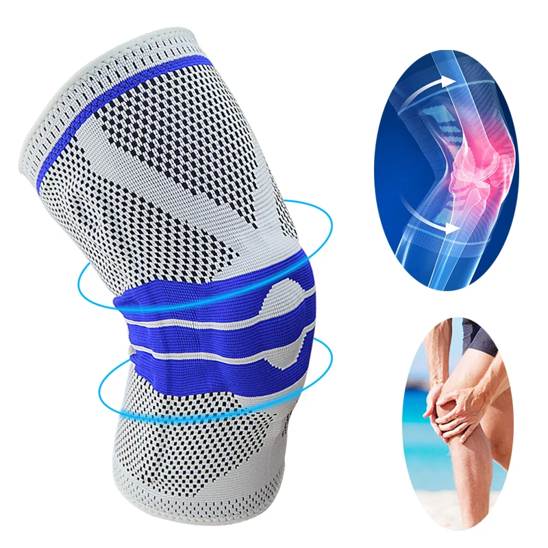 

Full For Protection Sport Spring Meniscus Football Running Support Compression Tear Pads Brace Basketball Knee Knee Silicone