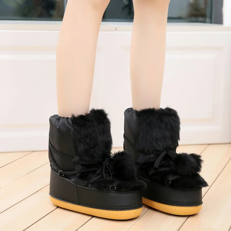 New full wool ball snow boots short boots women's autumn and winter wool anti-skid Space Boots cotton boots