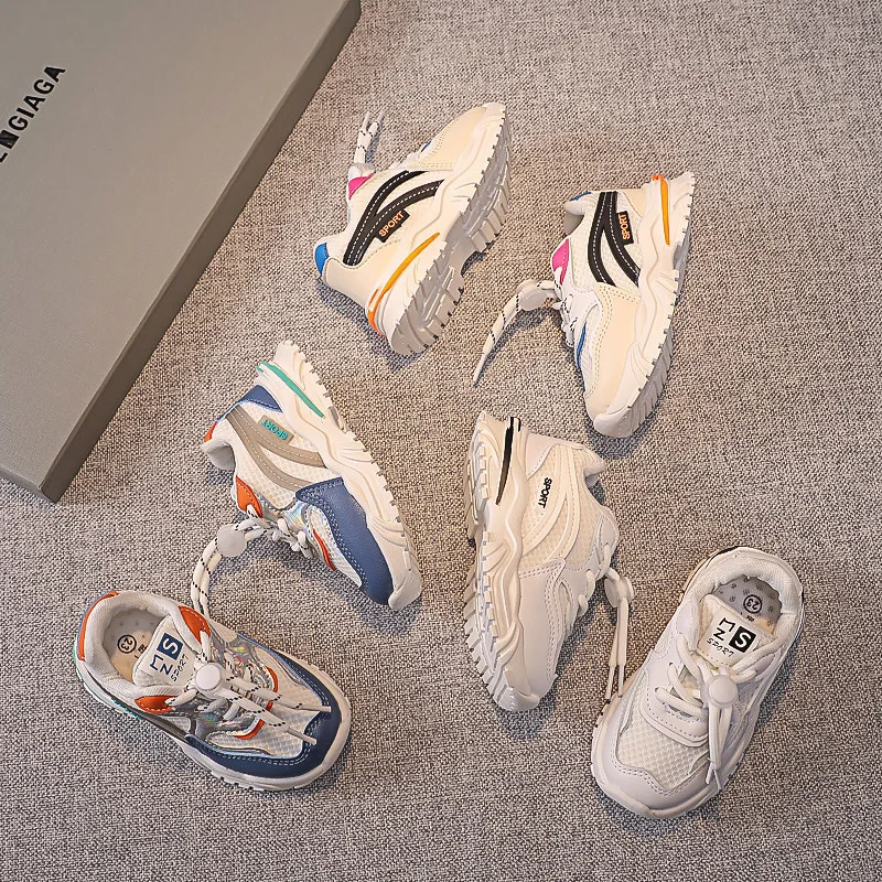 

2023 spring new shadow gray board shoes for boys and girls low-top leisure small white shoes for children