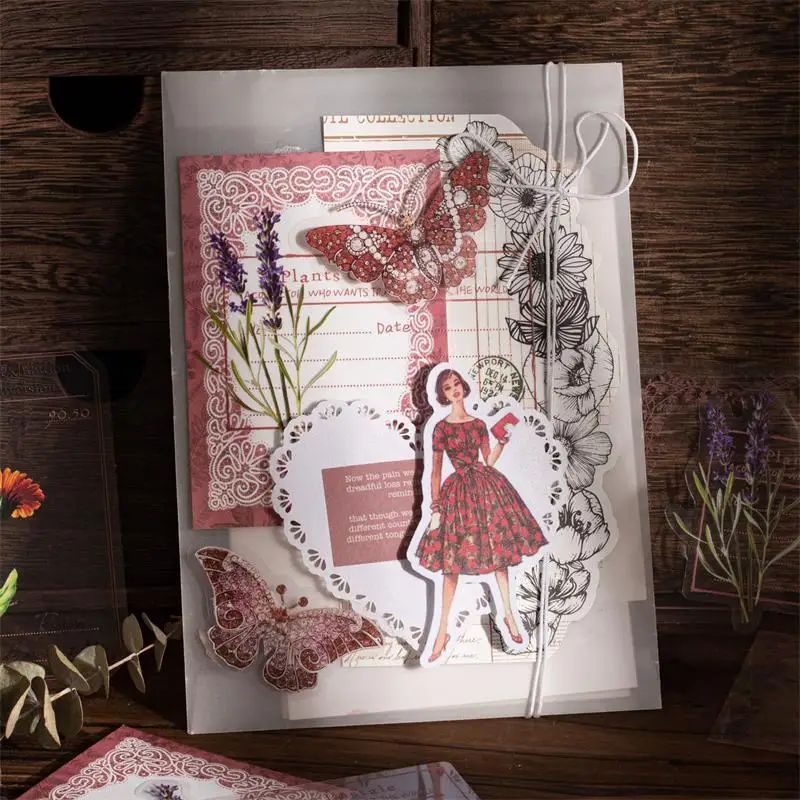 

25Sheets Material Package Green field Garden PET Decorative handbook Material basing Scrapbook backing 158*105MM