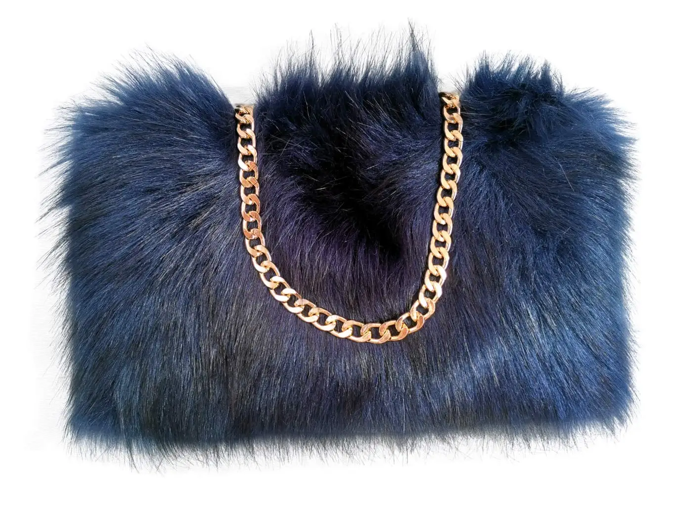 Faux Fox Fur Purse Fuzzy Handbags for Women Evening Handbags