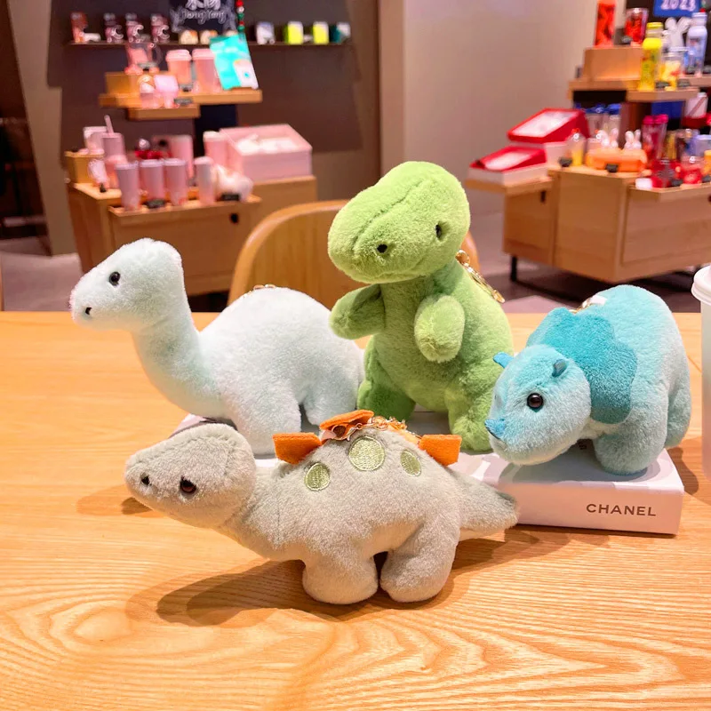 

15cm Cartoon Cute Dinosaur Plush Toys Kids Kawaii Animals Stuffed Plush Keychain Pendant Doll Children Boys Backpack Charm Gift