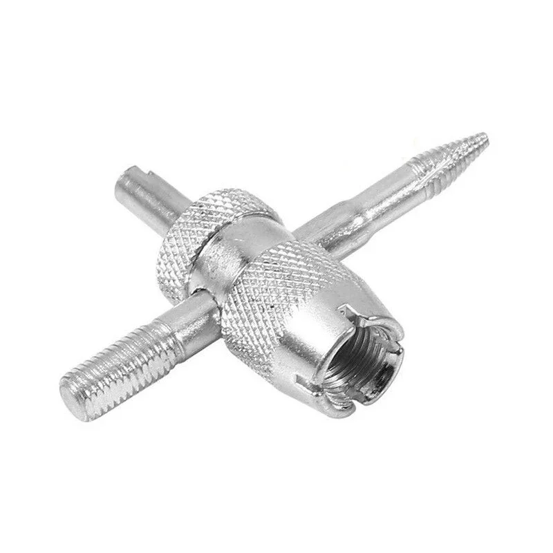 

1 шт., серебристый Съемник сердечника клапана автомобильной шины, инструменты для ремонта, 4-в-1, отвертка для шин автомобиля, грузовика, инструмент для демонтажа