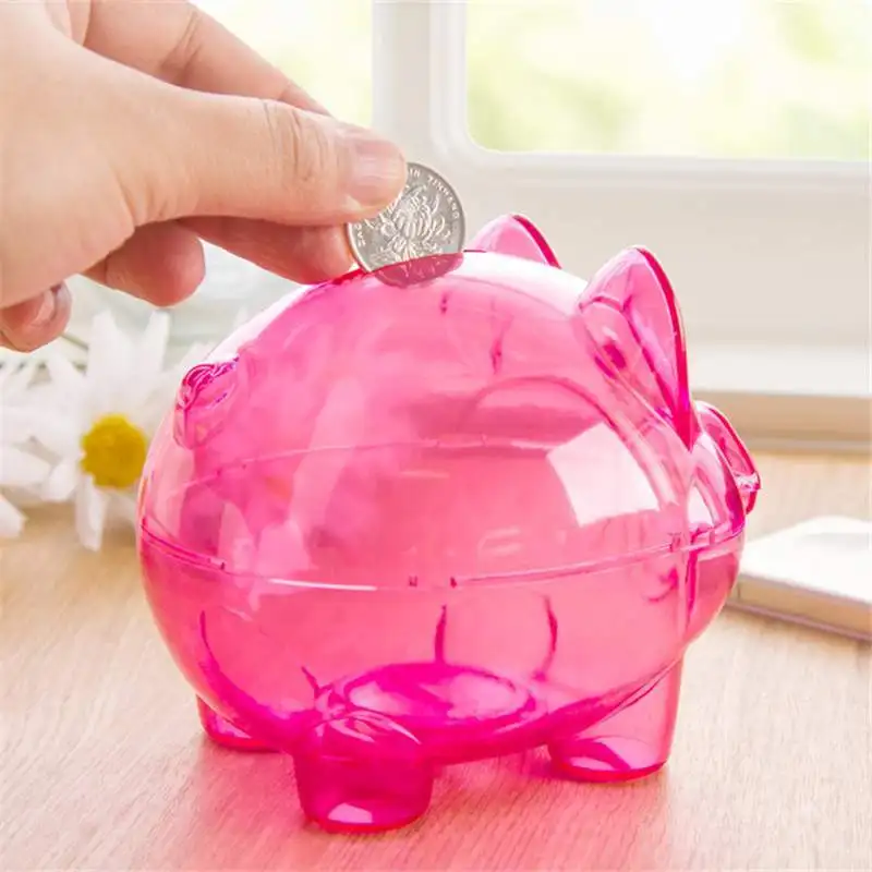 

Мультяшная копилка, креативная Копилка-монета для взрослых с защитой от падения, индивидуальная прозрачная пластиковая Копилка, украшение ...