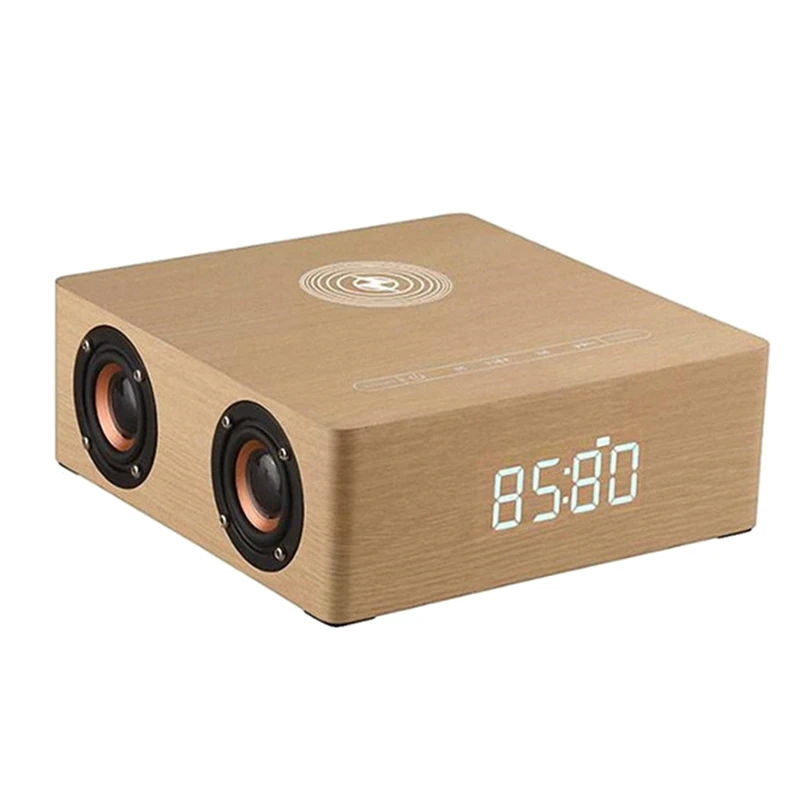 

Multi-Function Wireless Charger Alarm Clock Bluetooth Speaker Suitable Stereo Player Surround Sound