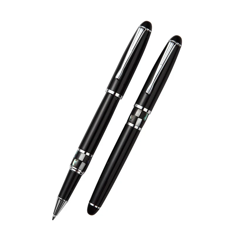 

New Advertising Gift Shell Metal Signature Pen Hotel for Business Gift Water-based Ballpoint Pen Exhibition Set of Fountain Pen