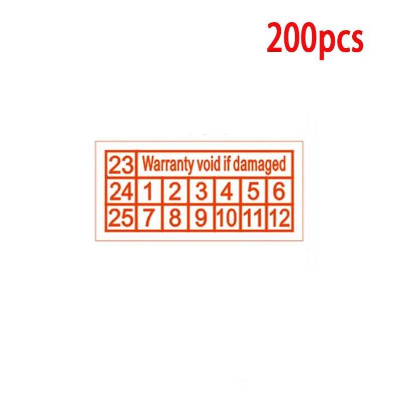 

KOQZM Красные бумажные наклейки "Гарантия аннулируется при снятии", 200 шт