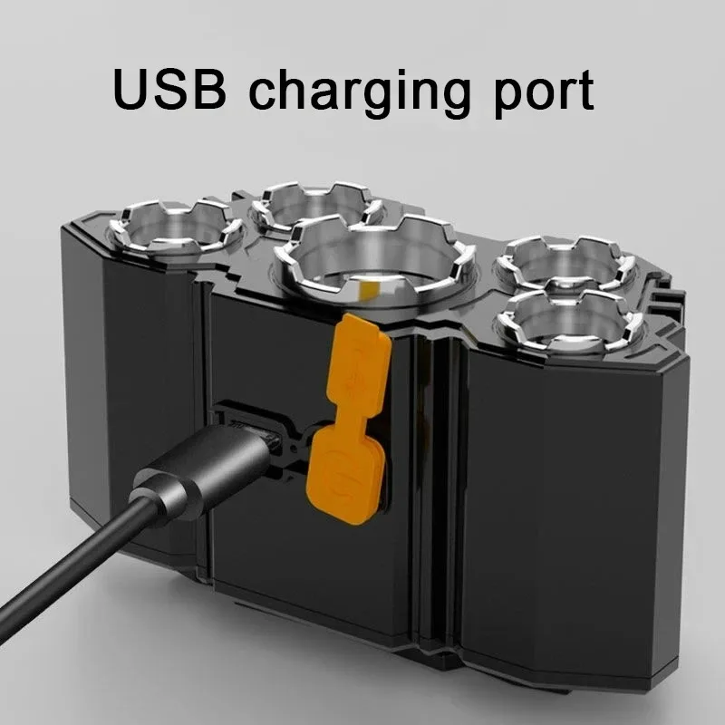 Фонарь с 4 режимами освещения встроенная подсветка для кемпинга и рыбалки 1 блок