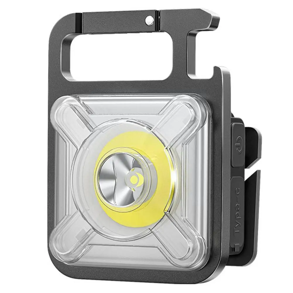 

Mini LED Flashlight Work Light Rechargeable COB Keychain Flashlight Light Light Camping Corkscrew Outdoor Portable Small I9C9