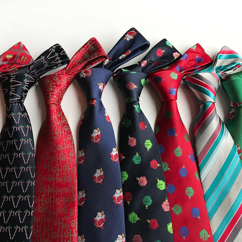 Новый дизайн мужские галстуки олень Санта-Клаус рождественские праздничные Галстуки олень высококачественные тканые галстуки для мужчин ...