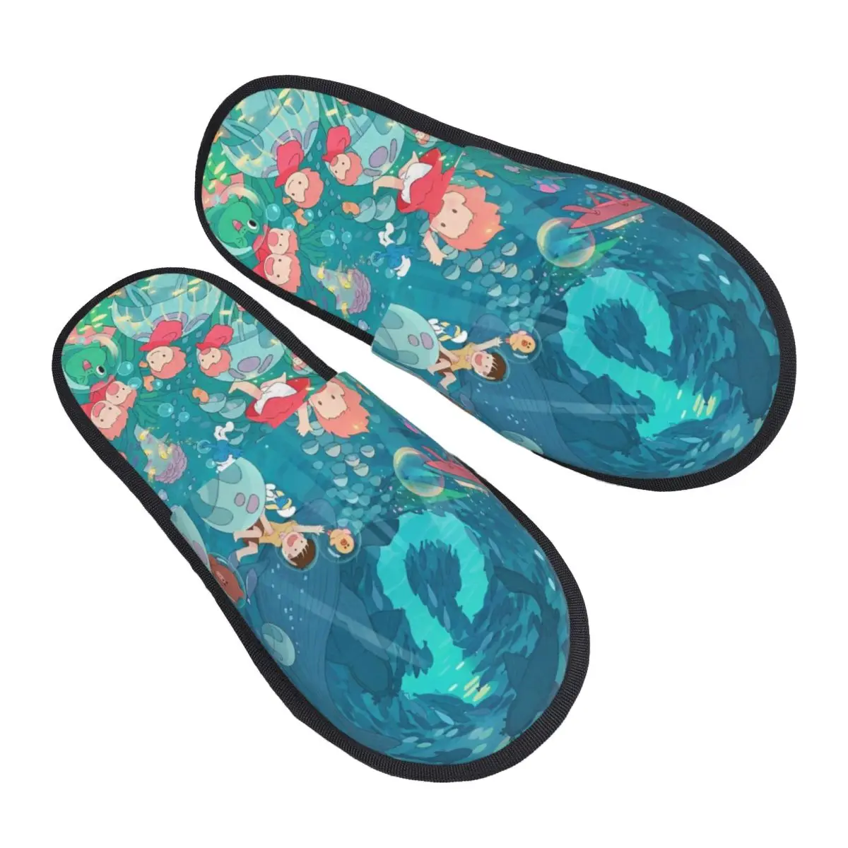 Милые зимние плюшевые тапочки P-Ponyos для гостиной мягкие бытовые меховые шлепанцы