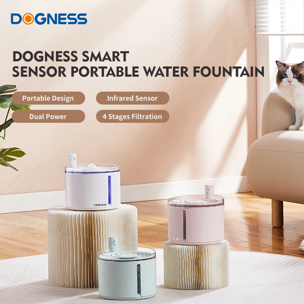 

Автоматический водяной фонтан для кошек Dogness л, бесшумный водяной фонтан для собак, многофункциональный фильтрующий водный диспенсер для детской комнаты