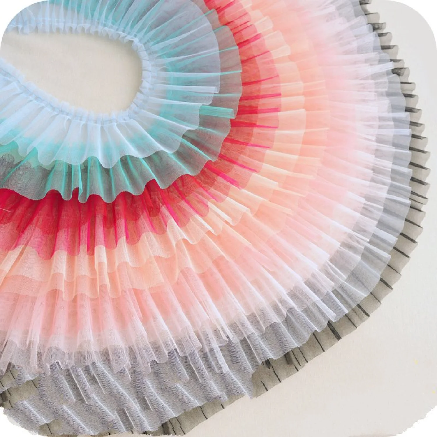 5 м/лот Красочная новая сетчатая плиссированная кружевная отделка 15 цветов ручная работа кукольная юбка аксессуары материал