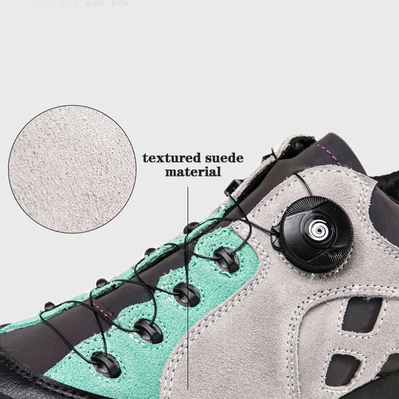 QNX-TB199 High Quality Mens Hiking Shoes with BOA Non-Slip Climbing Boot Wearable Training Sneakers Outdoor Trekking Shoes 39-50