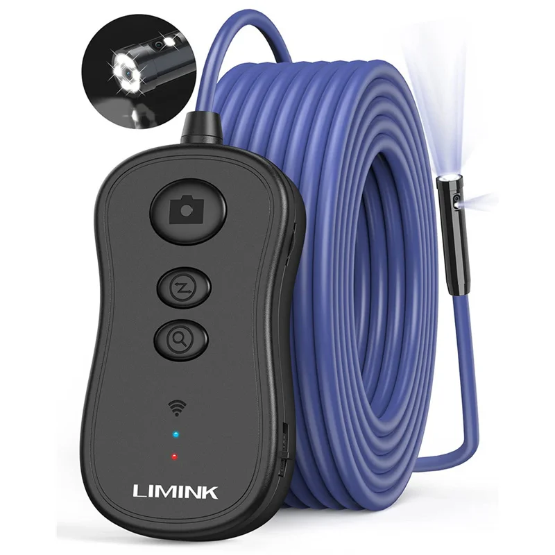 

Limink 1080P Dual Lens Endoscope Camera 7mm Zoom Waterproof Snake Camera with 7 LED Lights for Android & iOS Phone or Tablet