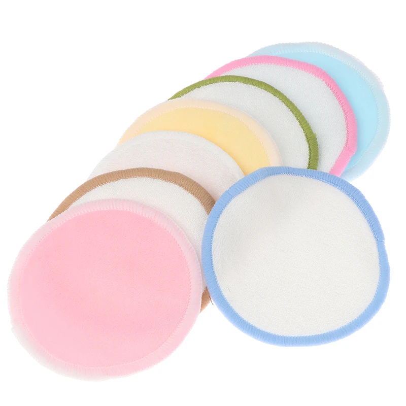 

6pcs/Pack Reusable Bamboo Makeup Remover Pads Washable Rounds Cleansing Facial Cotton Make Up Removal Pads Tool