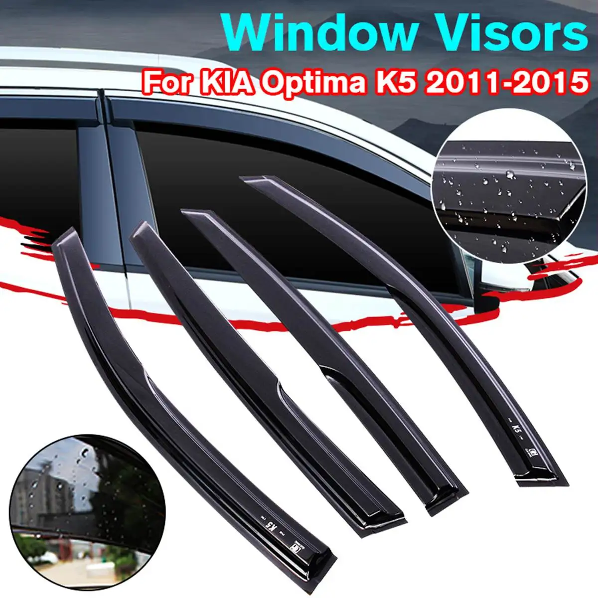 

4 шт., защитные козырьки от дождя для KIA Optima K5 2011-2015