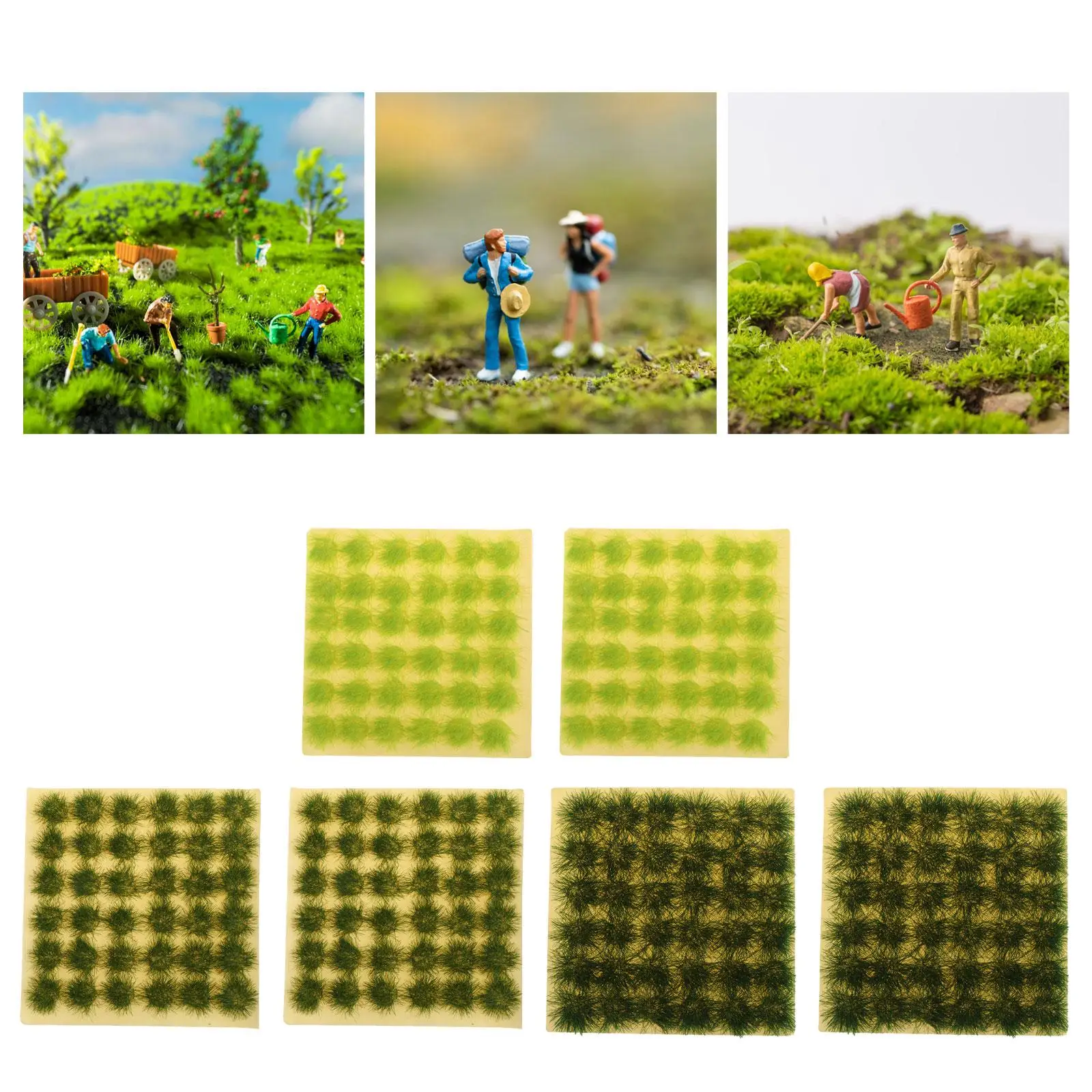 Кластерная трава миниатюрная DIY для железной дороги декоративная архитектурная