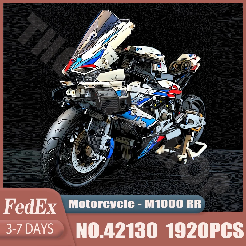 Технический мотоцикл модель автомобиля M 1000 RR Fit 42130 строительные блоки город МОС
