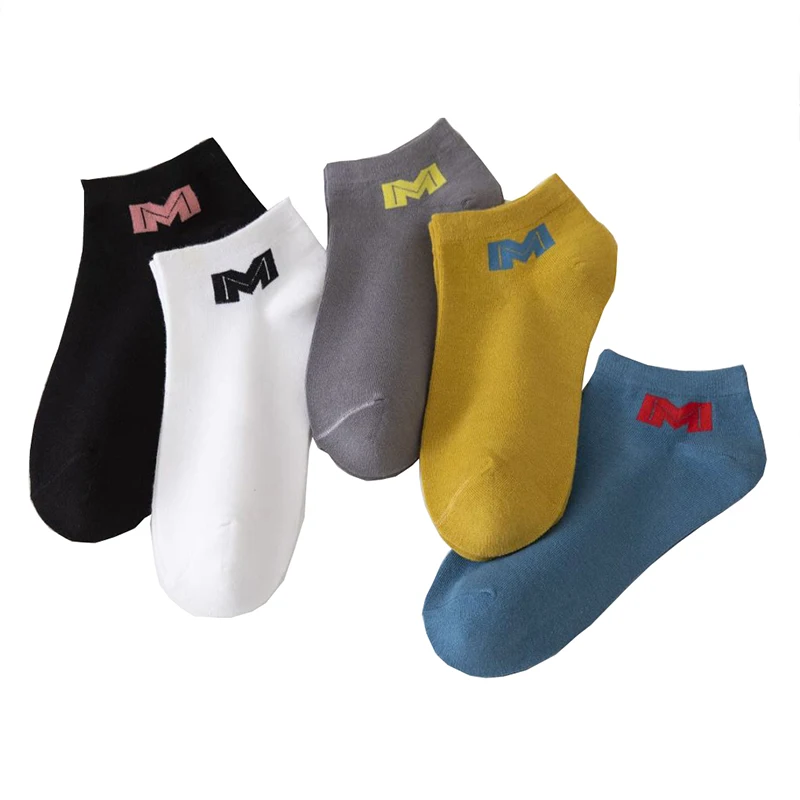

5 Pairs Korean Style Women Socks Short Asakuchi Fashion Cotton Spring Summer Ankle Socks Set Breathable New Cute Femme Socken