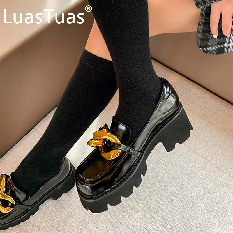 

Женские туфли-лодочки из натуральной кожи на платформе и высоком каблуке, Размеры 33-41