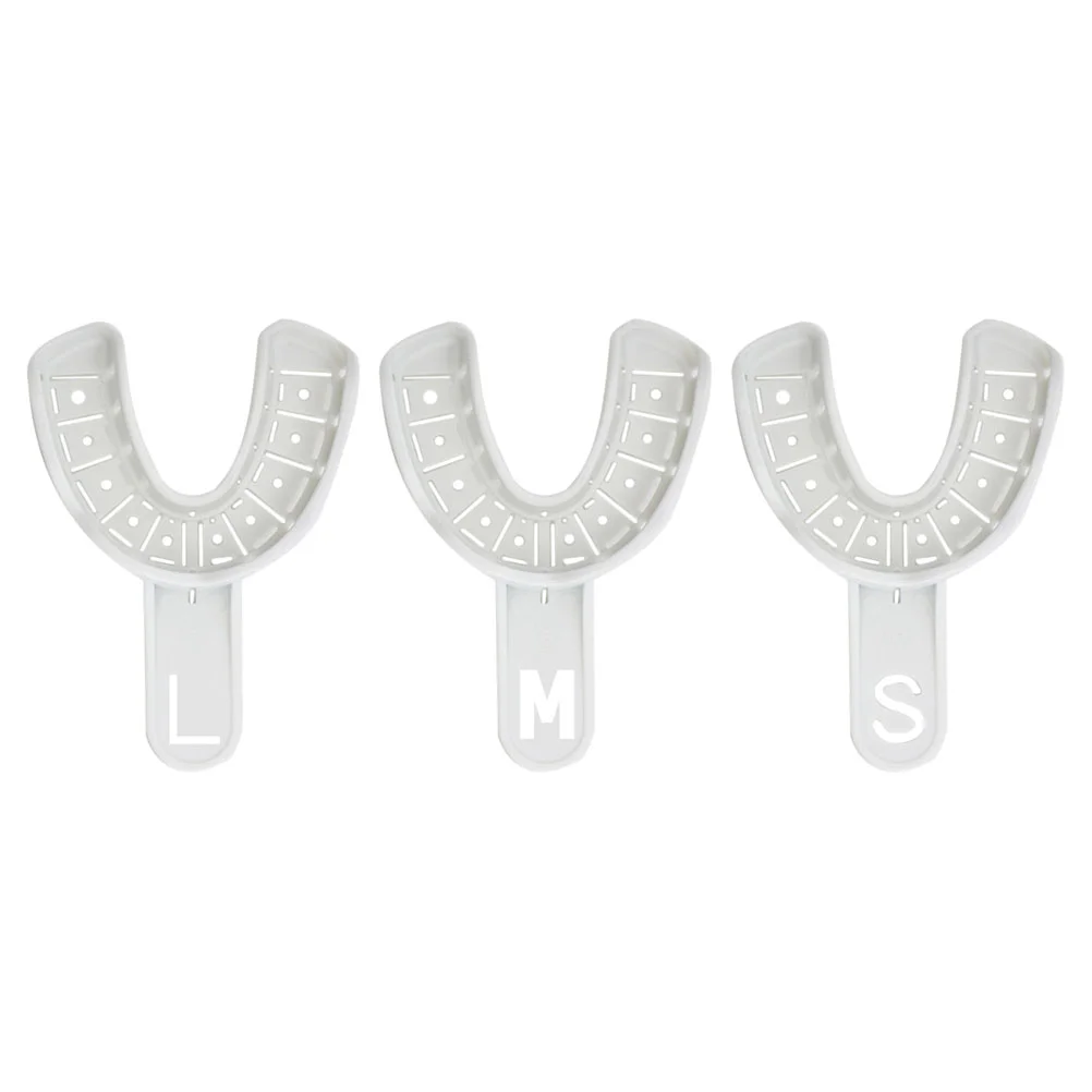 

3 Pairs of Generic Plastic Teeth Braces Plastic Trays for Implant Teeth