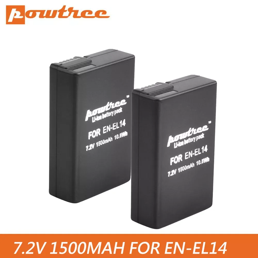 

1500mAh Li-ion EN-EL14 Rechargeable Battery for Nikon P7200 P7700 P7100 D5500 D5300 D5200 D3200 D3300 D5100 D3100 L50